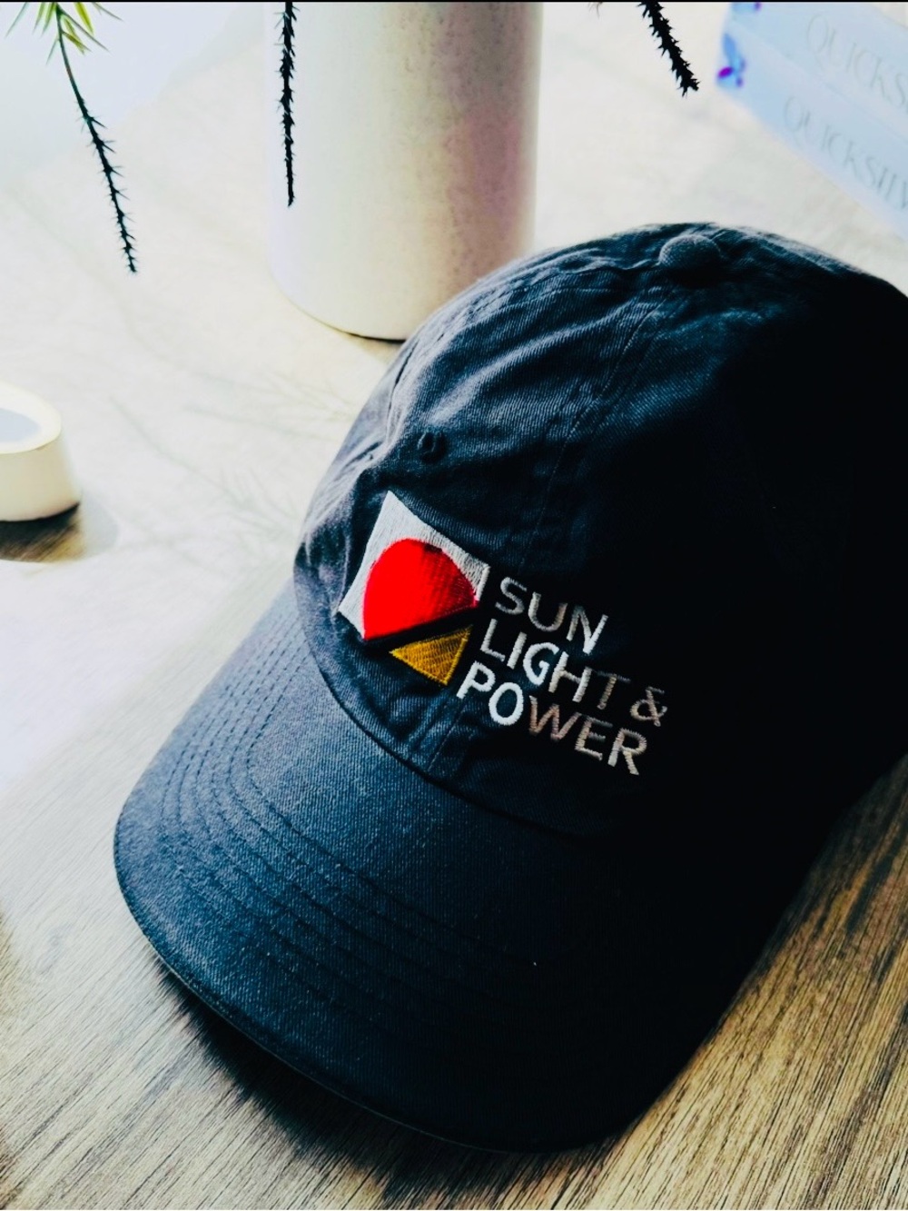 Black Embroidered Baseball Cap